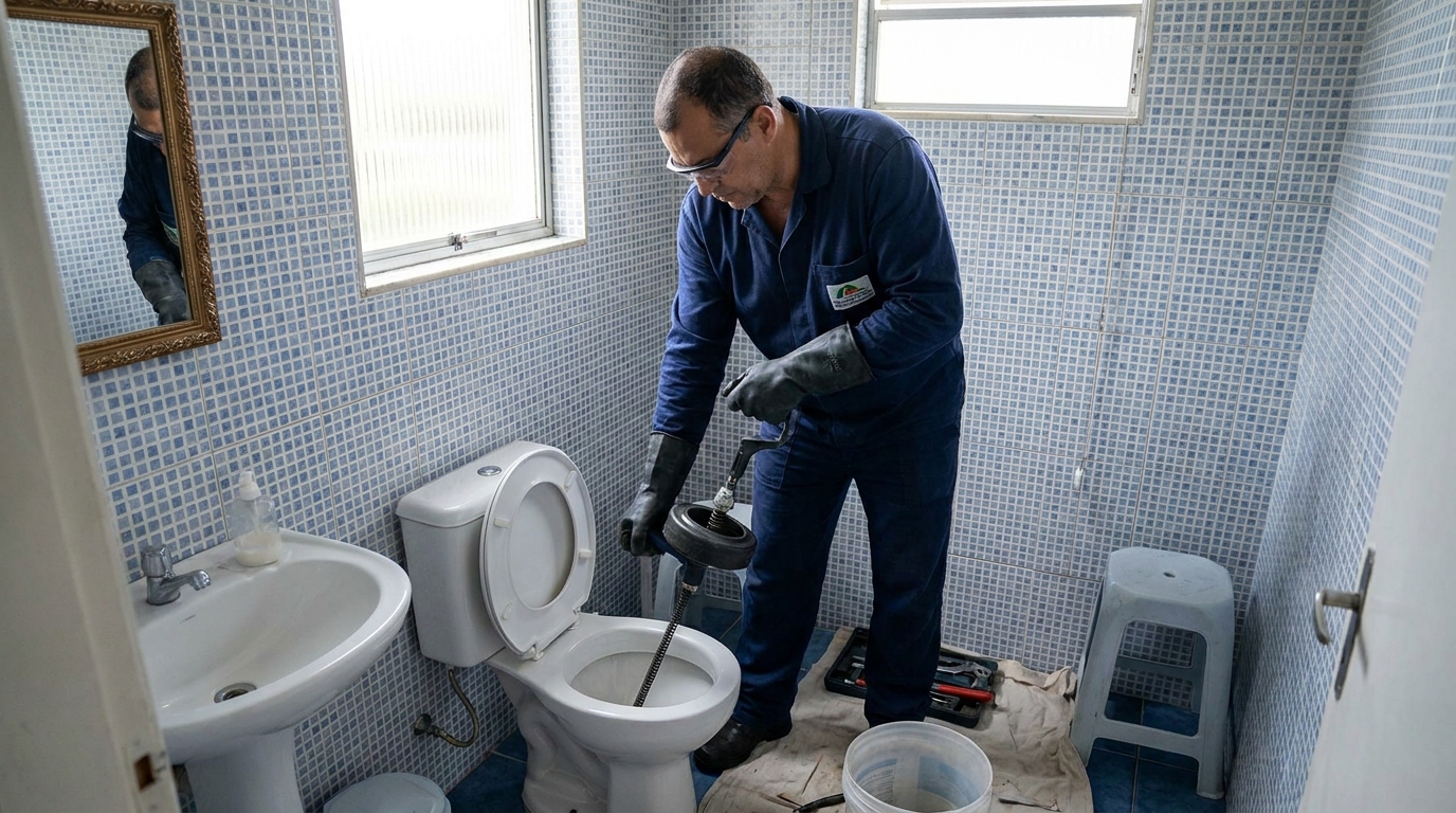 Desentupimento de vaso profissional em Londrina‑PR