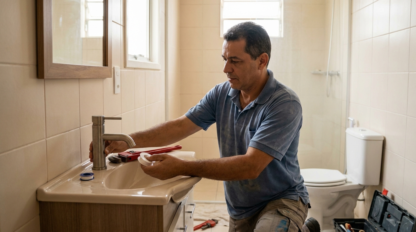 Instalação de torneira profissional em Londrina‑PR